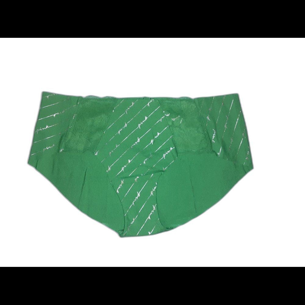 Pink Victoria Secret Green Signature XXL Seamless Lace Waist Hipster NWT